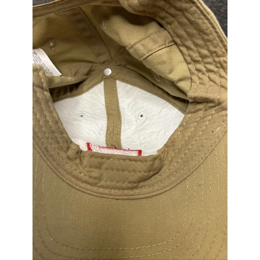 Levi's Baseball‎ Cap Youth Tan/White Embroidered Adjustable Strapback Hat Clean!